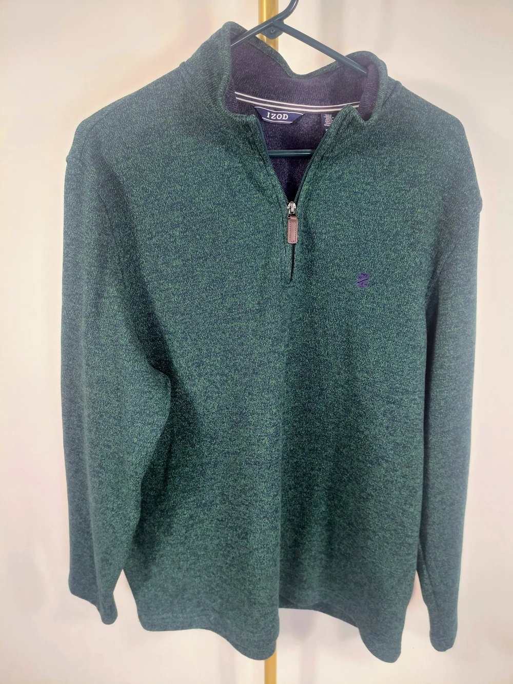 IZOD Men’s Green Quarter-Zip Sweater XL